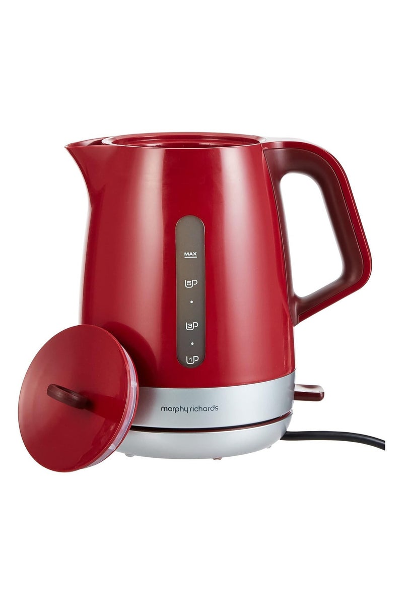 مورفي ريتشاردز غلاية كروما الكهربائية بشكل إبريق – سعة 1.5 لتر، قدرة 3 كيلوواط، غليان سريع – أحمر نابض بالحياة - Image 2